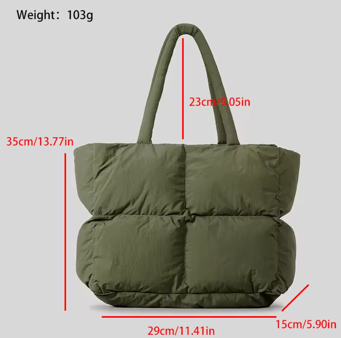 Waybak Aunt Bertha's Puffer Tote Bag