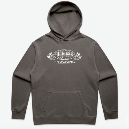 *Old Buck's Truck Stop Relax Faded Black Hoodie