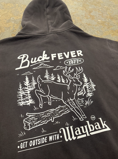 *Buck Fever Relax Faded Black Hoodie