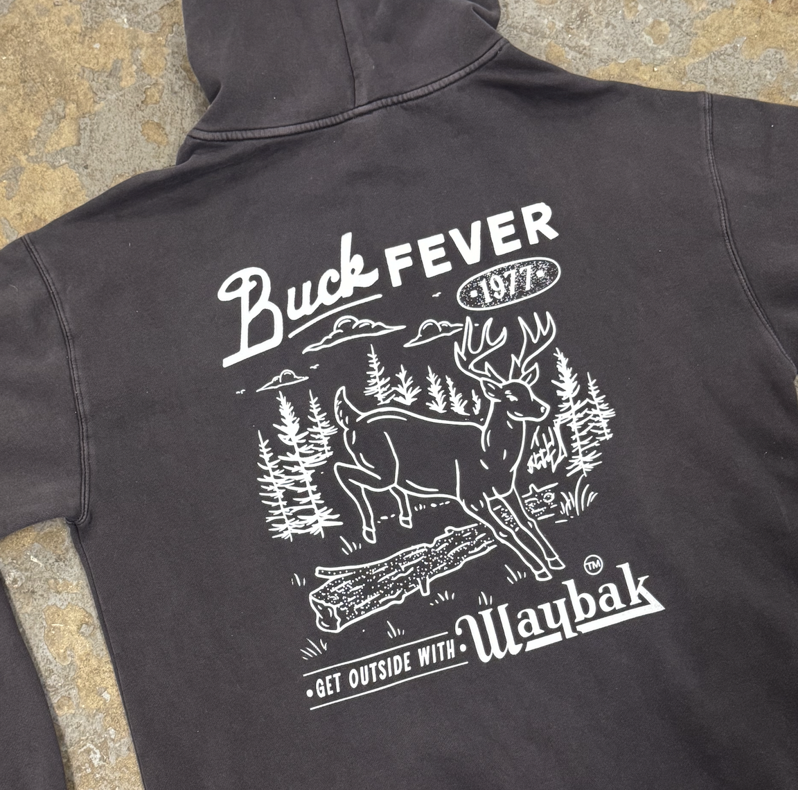 *Buck Fever Relax Faded Black Hoodie