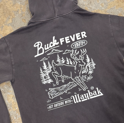 *Buck Fever Relax Faded Black Hoodie